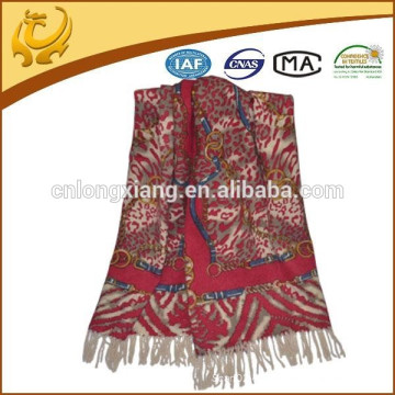 High Quality Woven 100% Wool Material Las últimas bufandas de los mantones de la manera con la borla para las mujeres